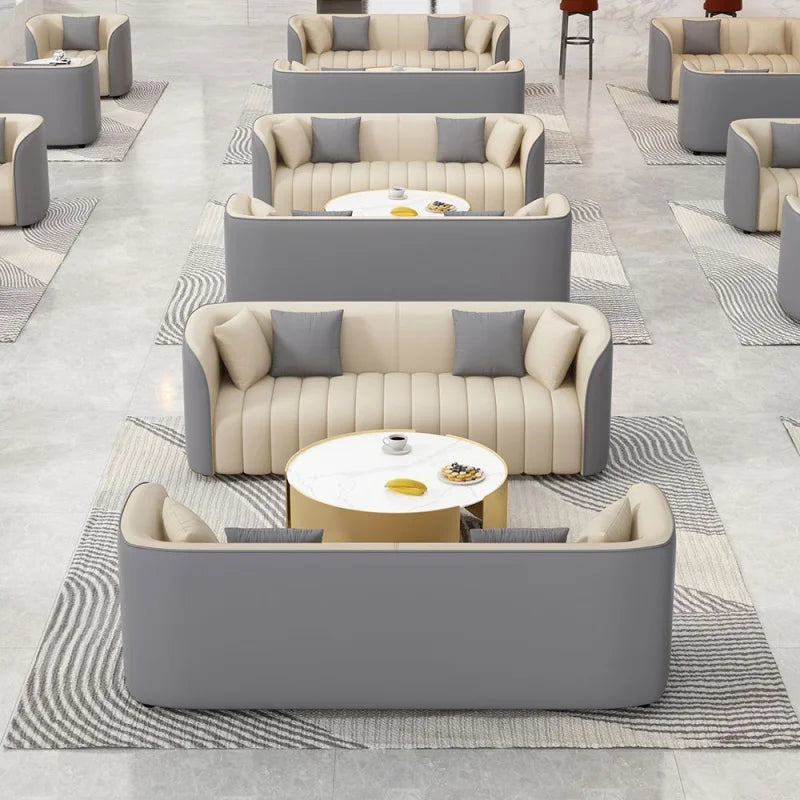 Custom. Hotel Lobby Luxury VIP Lounge Area Business Reception Sofa Sales Office Negotiation Sofa Set