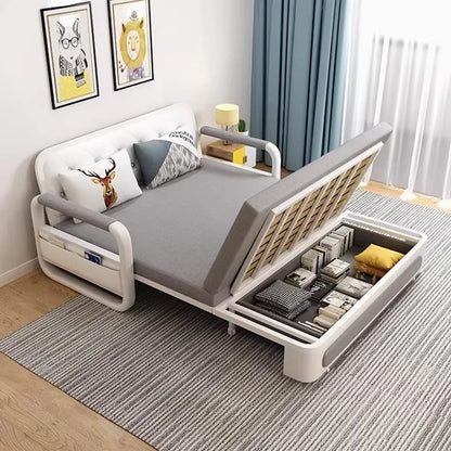 Technology cloth sofa bed dual purpose, multi functional foldable, small apartment in the living room, double fabric art