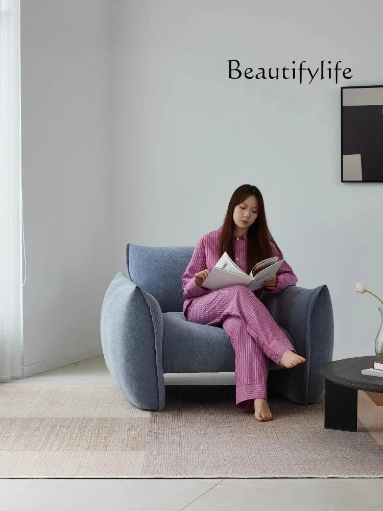 hh Fabric single sofa living room modern simple new small apartment lazy leisure sofa chair