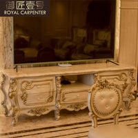 Luxury European-style villa leather sofa combination