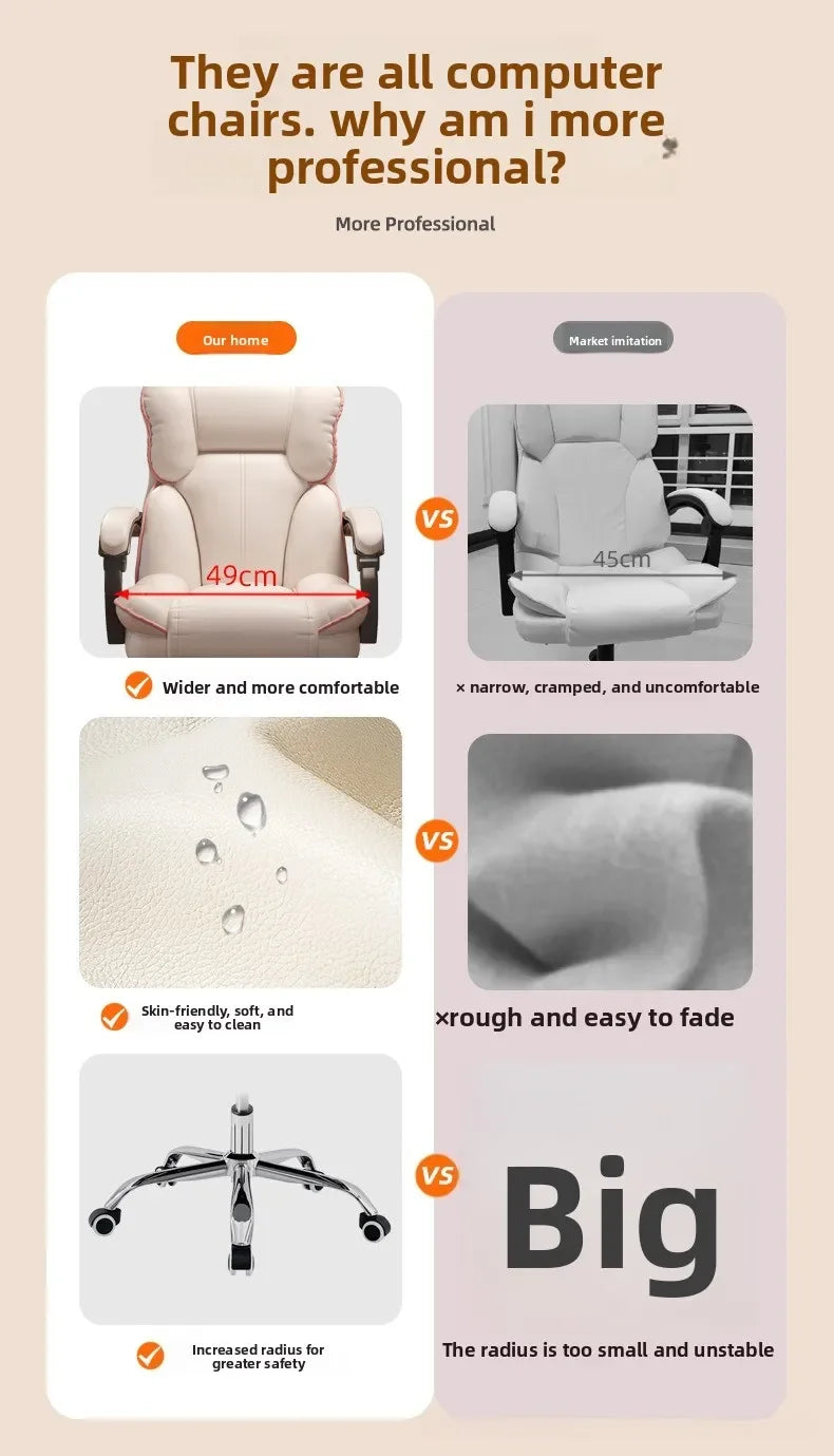Home Comfort E-sports Chair Sedentary Study Computer Chair Office Sofa Seat Live Streaming Host Live Stream Swivel Chair