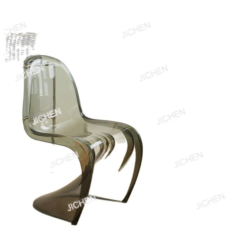 Plastic chair Nordic creative simple transparent plastic back chair chair stool