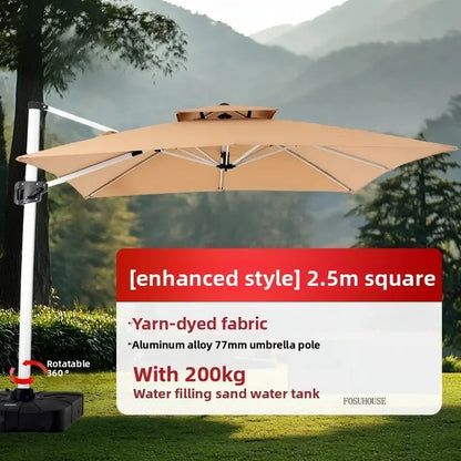 Outdoor Patio Umbrellas Roman Open-air Balcony Villa Garden Large Parasol Commercial Outdoor Stall Sunshade Umbrella with Base A