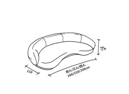 uu High Quality Curved 3 Seater Sofa Adults Waterproof Modern Luxury Christmas Sofa European Seating Divano Letto Home Furniture