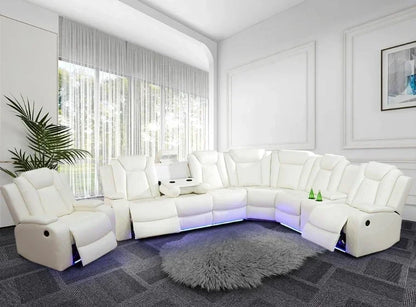 Nordic Power Recliner Sofa Sectional Couches with LED Light for Living Room