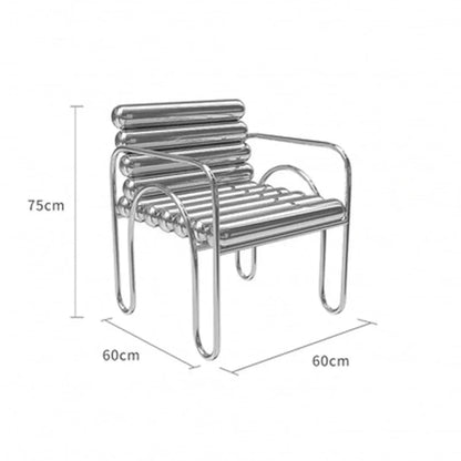 JJJJLight Luxury Minimalist Clothing Store Mirror Stainless Steel Coffee Table Stool Chair