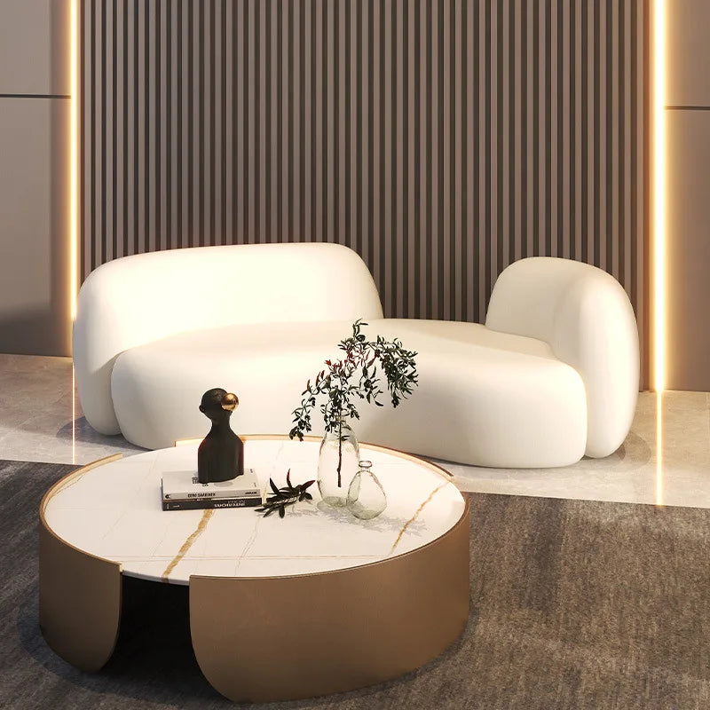 New Design Nordic Living Room Furniture Cloth Sofa Modern Fabric Office Hair Salon Frame Waiting Sectional Cashmere Sofa Set