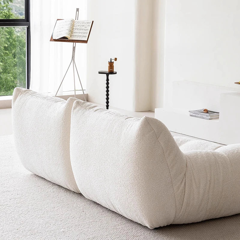 Nordic Cream Style Living Room Sofa White Square Combination Creative Design Lazy Couch Comfort Home Furniture Lounge Chair FYLS