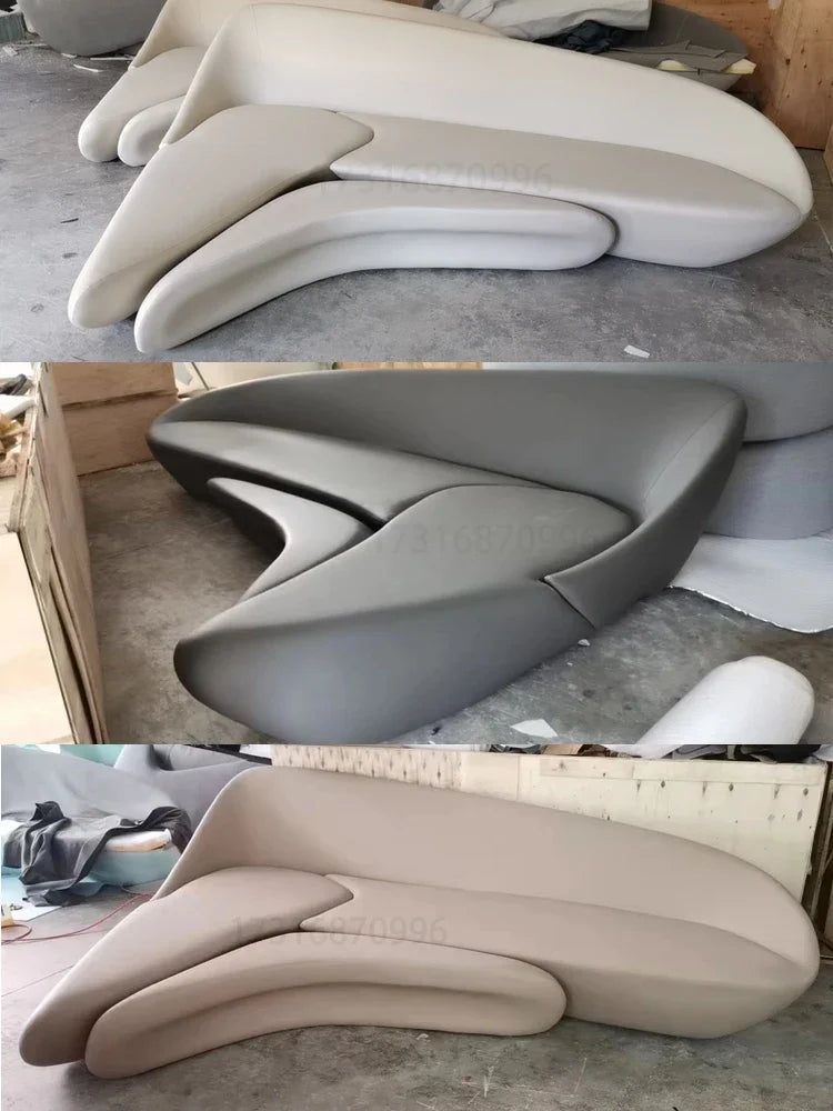 Formes inhabituelles canapé italien moderne combinaison système de lune canapé de luxe salon meubles de maison ensembles