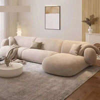 High-end convertible velvet sofa for hotel villas