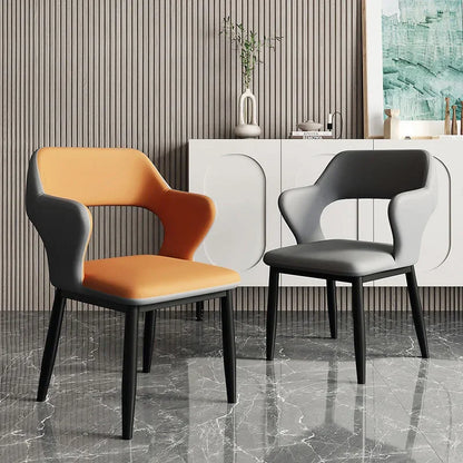 Italian Minimalist Dining Chair Modern Simple Home Chair Hotel Trendy Tech Fabric Makeup Chair Backrest Dining Table furniture