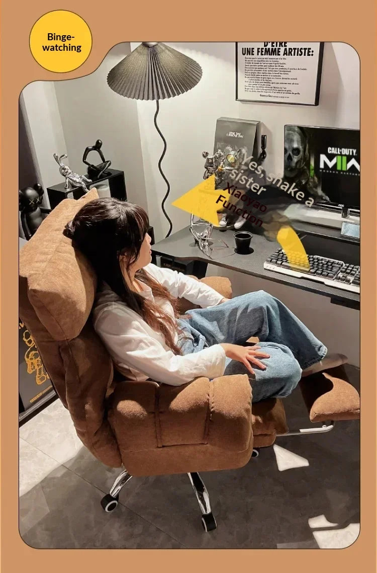 Comfortable Long-term Sofa Chair Gaming Chair Bedroom Desk Chair Ergonomic Chair Furniture Sillas Gamer Adjustable Backrest