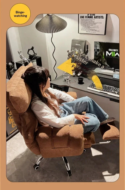 Comfortable Long-term Sofa Chair Gaming Chair Bedroom Desk Chair Ergonomic Chair Furniture Sillas Gamer Adjustable Backrest