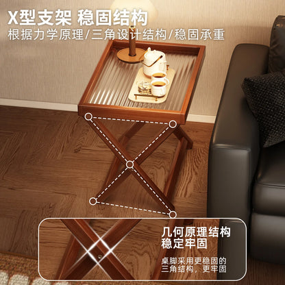 INS Folding Small Table Outdoor Picnic Portable Coffee Table Non-Solid Wood Home Living Room Mini Side Table