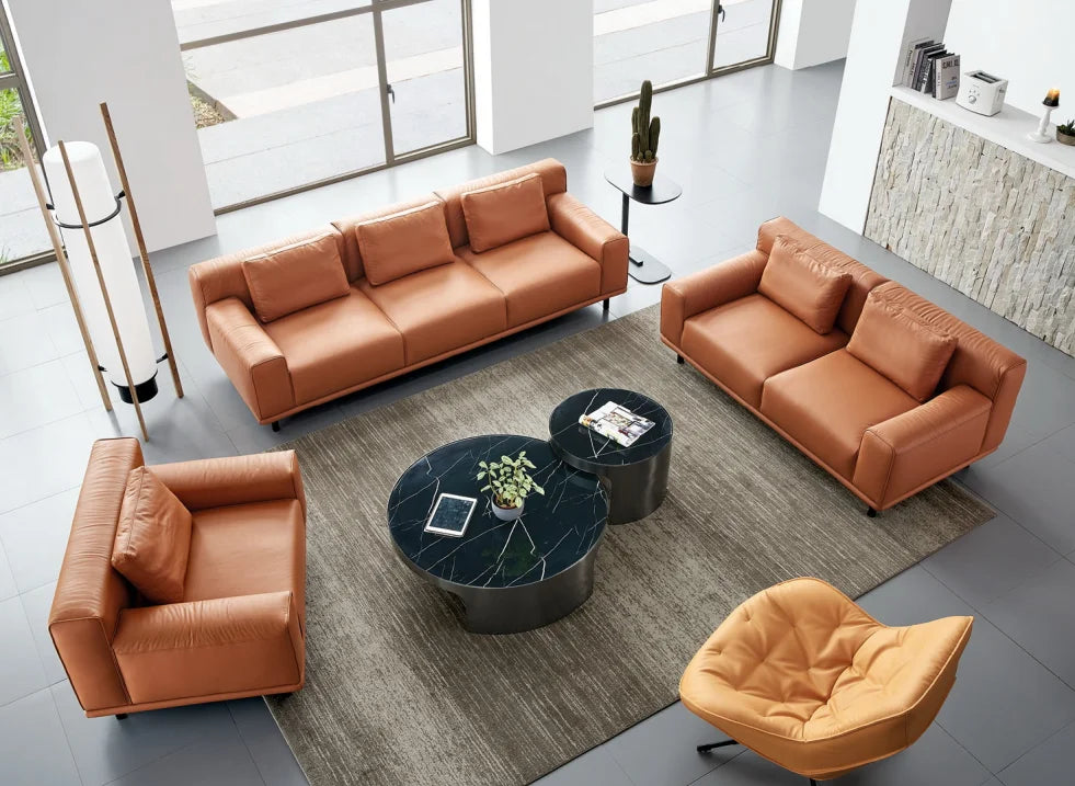 Sofa Supplier Modern Office Sofa Set Office Furniture Wooden Leather Office Sofa for Sales