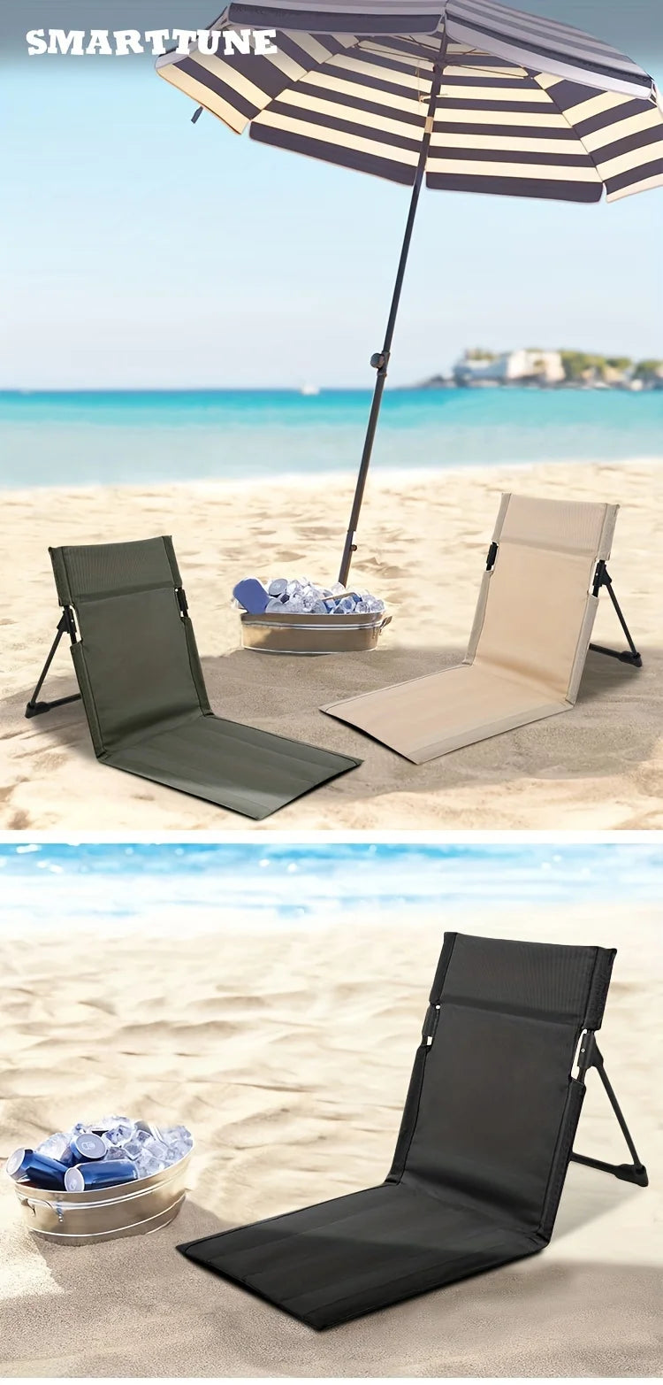 Lightweight & Durable Folding Beach Chair: Easy-to-Carry Aluminum alloy& Oxford Recliner for Adult Camping, Picnic
