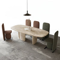 Italian Minimalist Marble Dining Table, Nordic Designer Modern Kitchen Table for Home, Customizable, Safe,, Artful Style