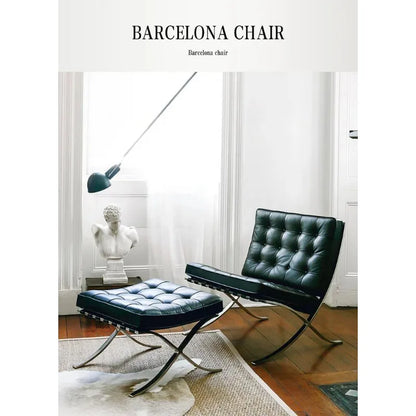 That chair designer retro leather modern simple Barcelona living room casual single sofa chair