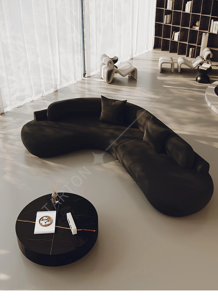 White Minimalist Comfortable Large Size Living Room Sofas Terrace Furniture