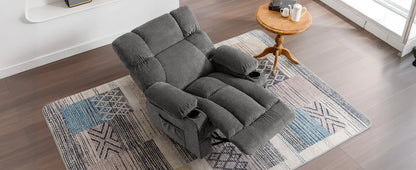 MAHOMICO Recliner Chair Oversized Swivel Rocker with Vibration Massage & Lumbar Heating, 360° Swivel, USB Charging Port