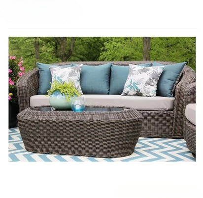Aluminum Outdoor Garden Chair Rattan Furniture Set Rope Furniture Set Garden Sectional Sofa Set