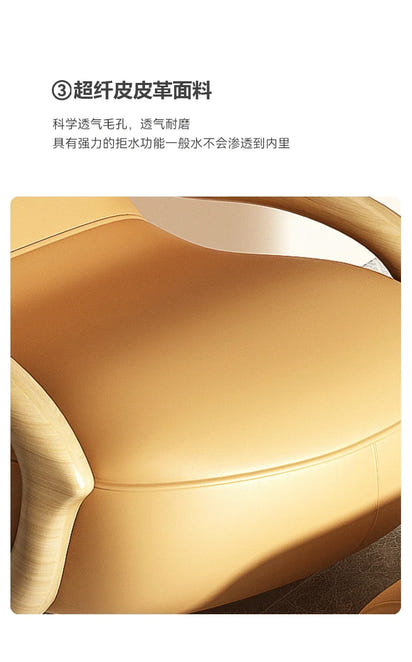 Cream Style Rocking Chair Chinese Lazy Sofa Recliner Technology Fabrics Balcony Leisure Chair