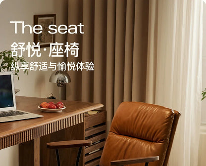 O Black Walnut Book Chair Computer Chair Ergonomic Office Book Chair Comfortable And Sedentary Backrest Lifting And Rotating