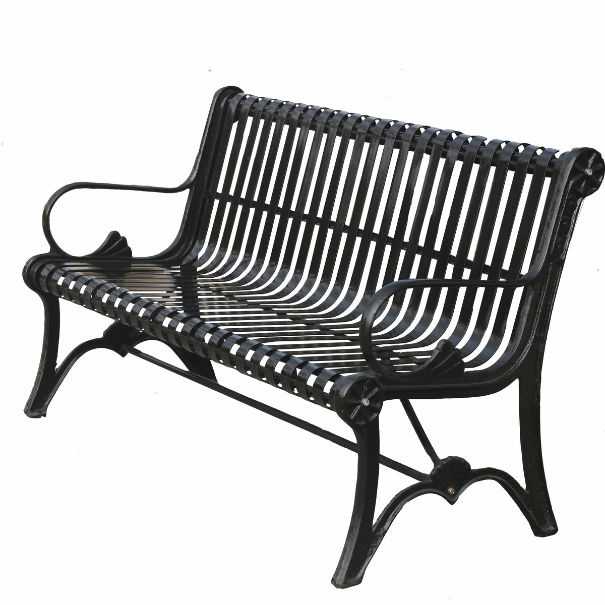 Park chairs, outdoor benches, cast iron leisure, wrought iron community chairs, double seats, courtyards, outdoor park benches
