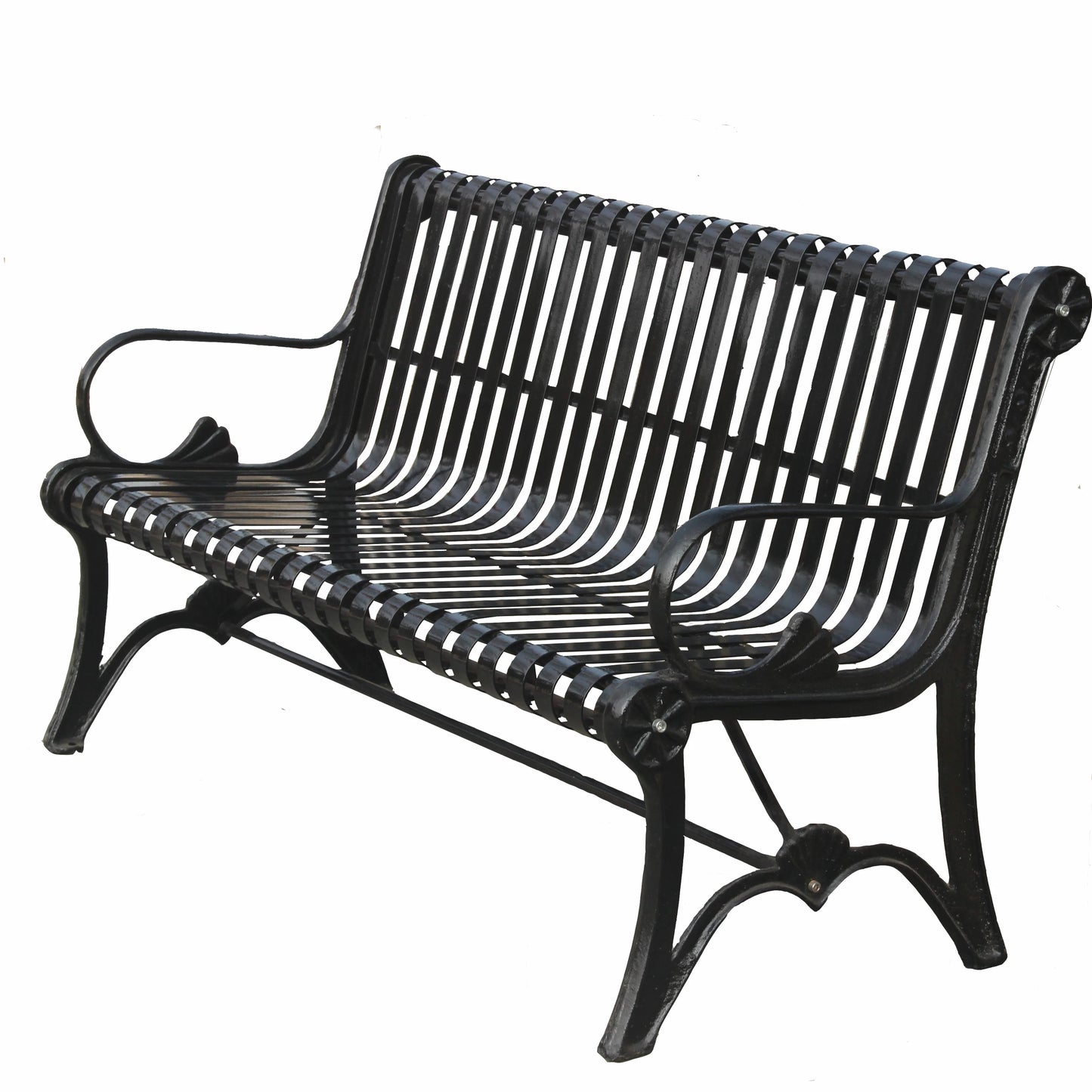 Park chairs, outdoor benches, cast iron leisure, wrought iron community chairs, double seats, courtyards, outdoor park benches