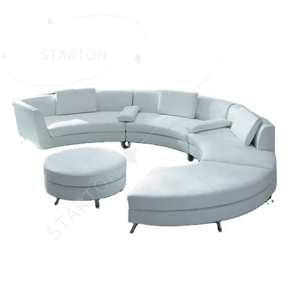 New Design Living Room Furniture Korean Style Sofa  Leather Leather Corner Sofa