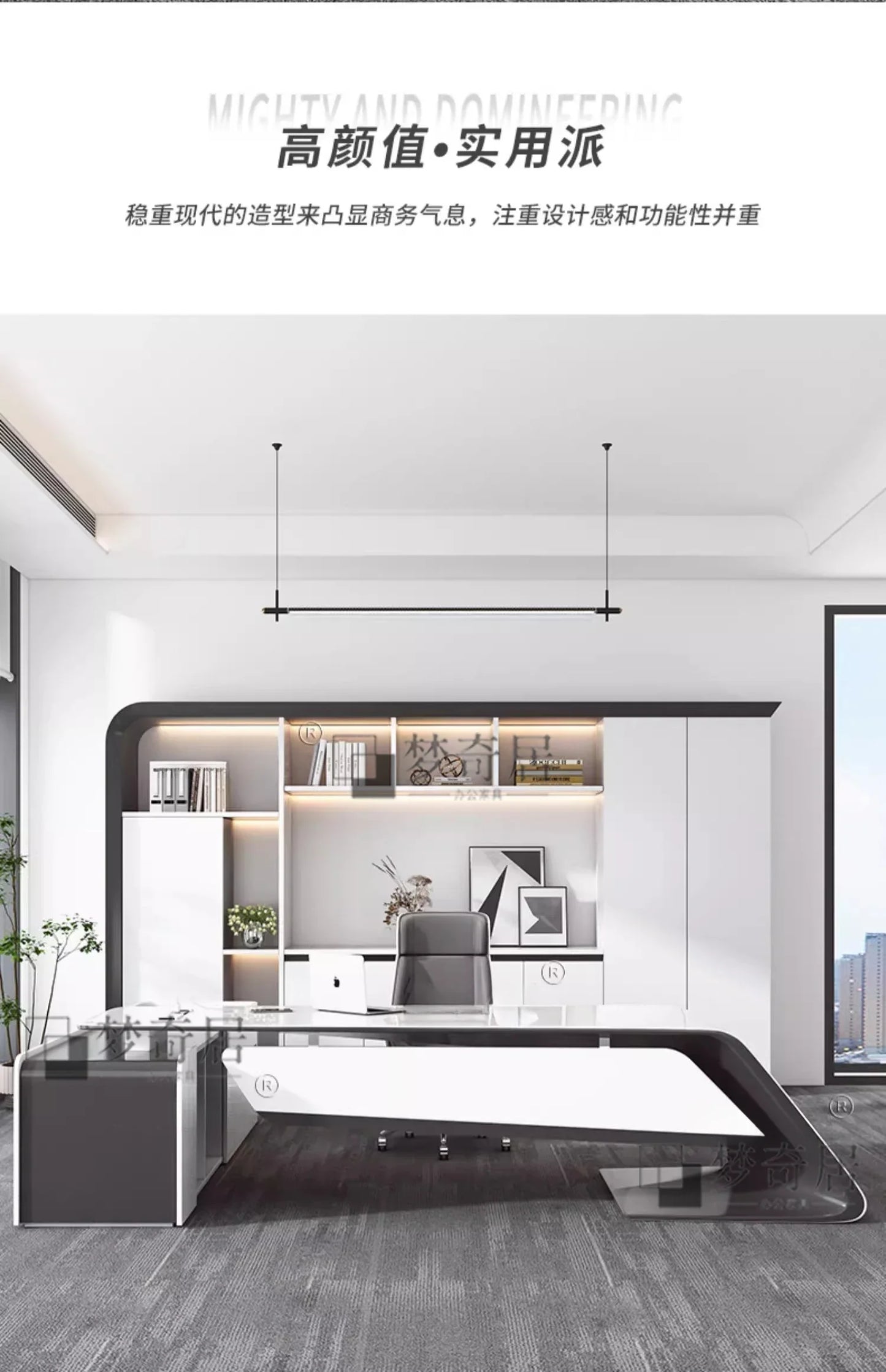 Asthetic Executive Luxury Desk Manager L Shaped Modern Designer Computer Table Organizer Workstation Escritorio Office Furniture