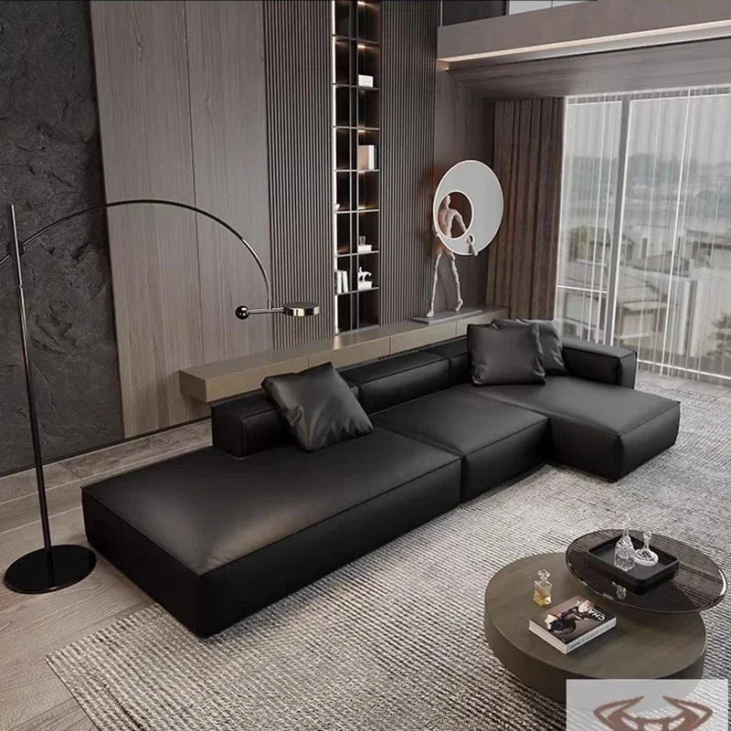 Nordic Minimalist Living Room Sofas Leather Sex Recliner Designer Lounge Sofas Garden Relaxing Designer Divano Salon Furniture