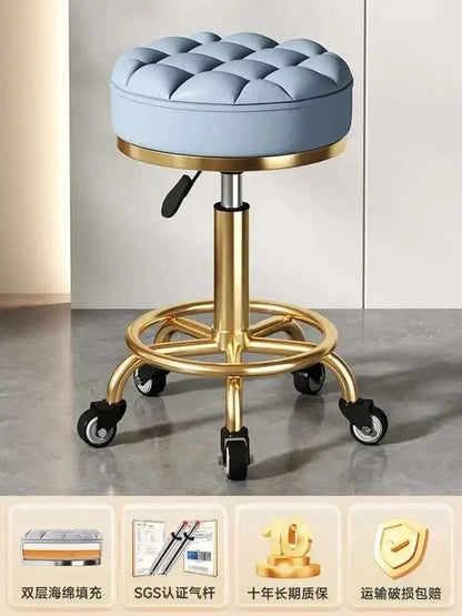 Beauty Chair Specifically Designed for Beauty Salon Adjustable Rotating Pulley Hair Salon Round Stool Tabouret A Roulette 원형의자