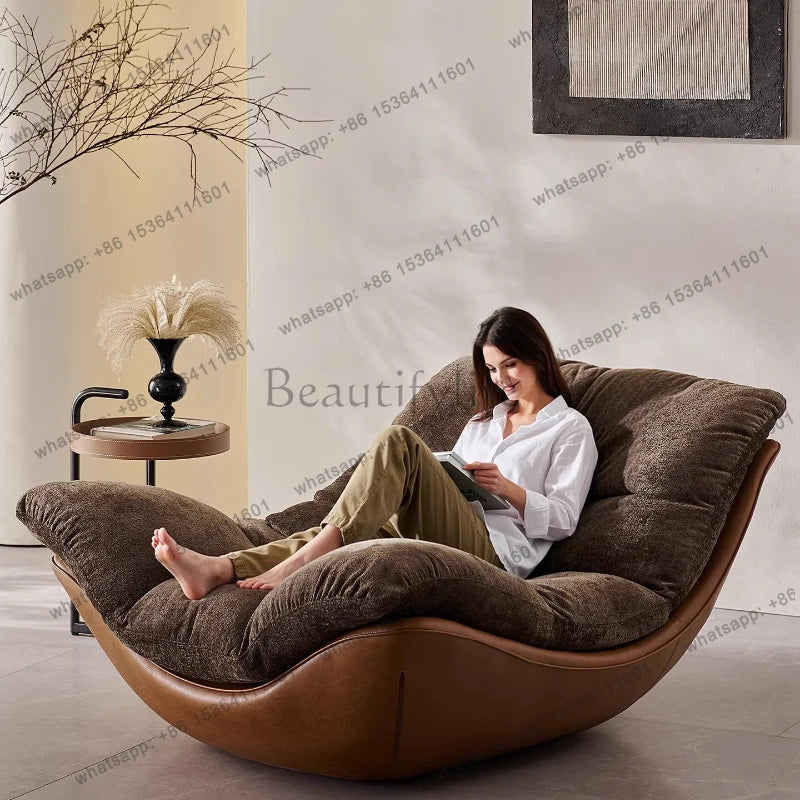Italian light luxury designer creates reclining chair Italian modern simple living room leisure chair