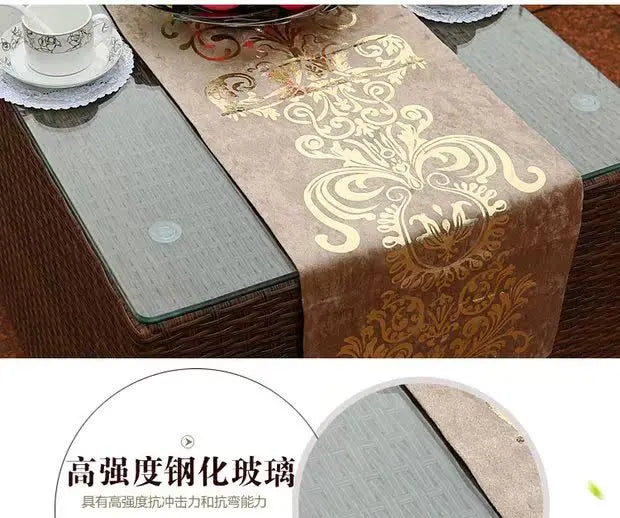 Outdoor Open-air Garden Sofas Hotel Backrest Modern Leisure Garden Sofas Balcony Pe Rattan Furniture Sofá Do Jardim MHHYSF