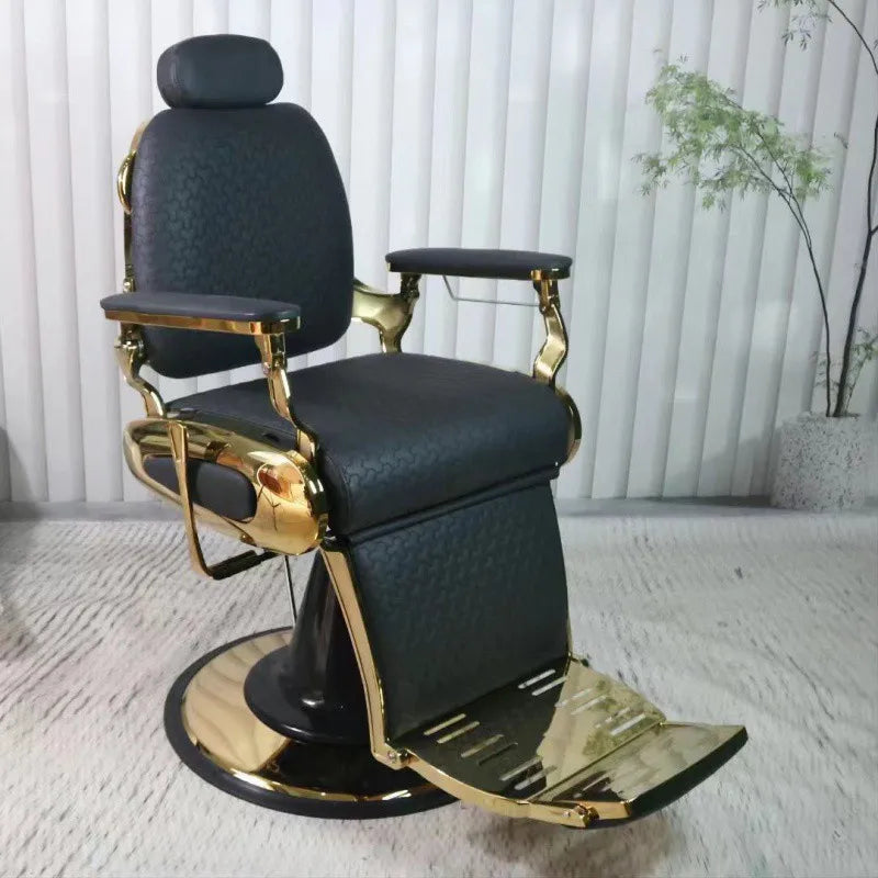 Barber shop chair perm dyeing put down chair oil head men shave beard repair face chair net red hair salon special hair cut seat