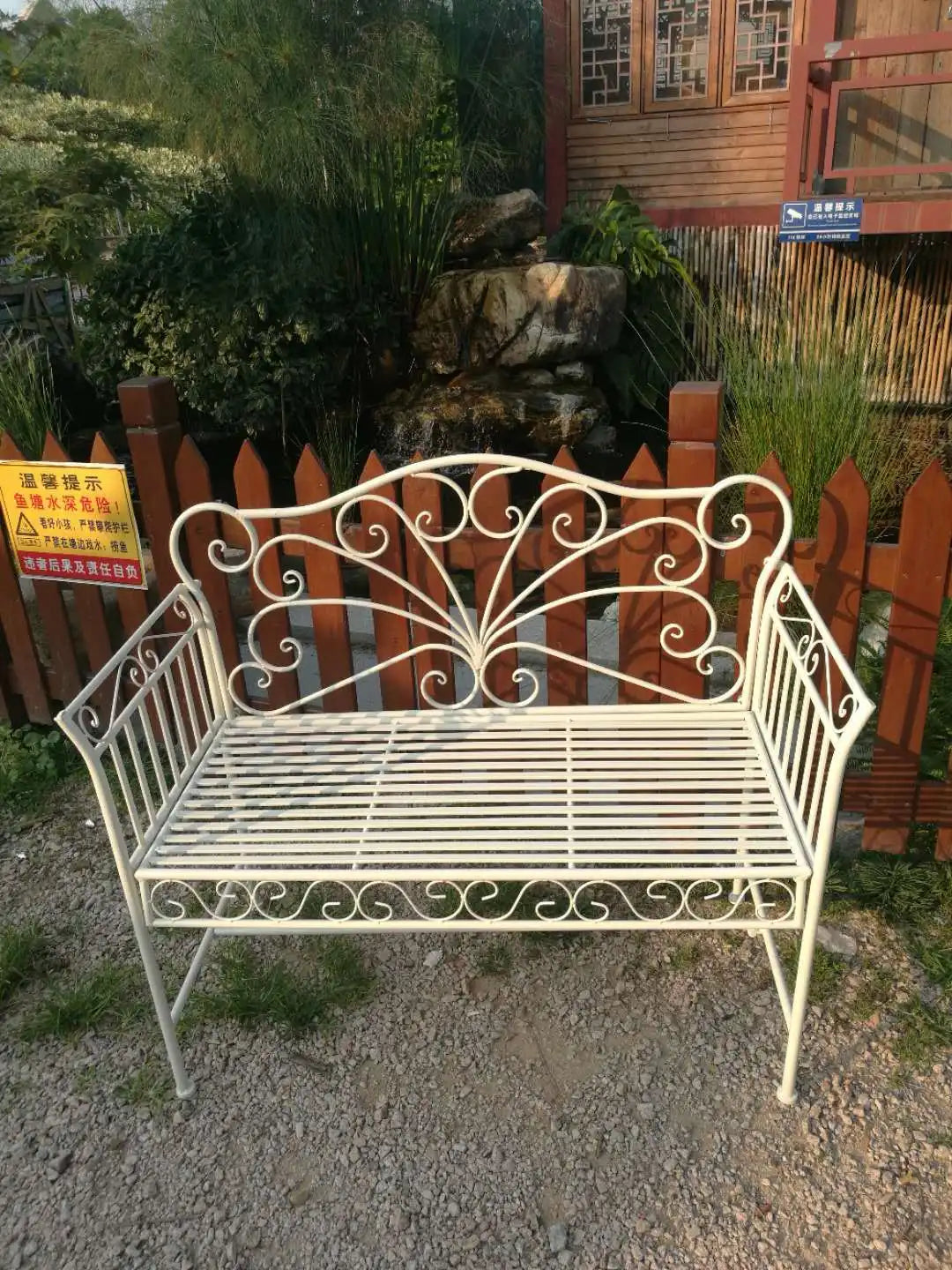 Foreign trade tail order clearance picking up leaks European backrest double chair outdoor courtyard leisure balcony bench park