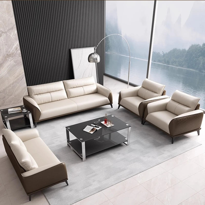 Office Sofa Business Simple Modern Rest Area Three-person Meeting Room Reception Negotiation Coffee Table Combination Office