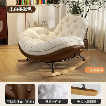 Lounger Balcony Recliner Chair Comfortable Fluffy Floor Hallway Recliner Chair Reading Interior Silla Mecedora Nordic Furniture