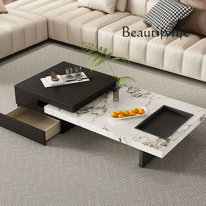 SS Italian Unique Coffee Table Luxury Nordic Living Room Modern Side Table Minimalist Center Writing Mesa Auxiliar Home Furnitur
