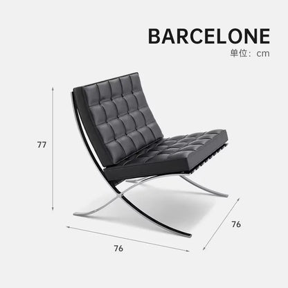 Nordic leather sofa chair light luxury modern single chair living room balcony leisure chair