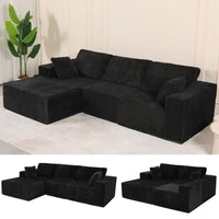 L Shaped Modular Boneless Sectional Couches for Living Room, Wide Armrest, Deep Seat, Memory Foam, Assembly Free, Modern Comfy