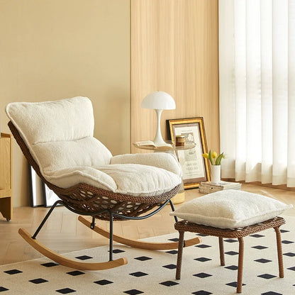 AA  Rocking Chair Adult Recliner Home Lazy Leisure Chair Single-Seat Sofa Chair