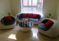 PatioLix Cute Luxury Nordic Sofa Set – Soft Lazy Loveseat & Modern Lounge Puffs