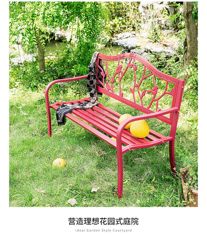Practical Rustic Waterproof Furniture Cast IronBackrest  Iron Public Leisure Seating Metal Outdoor Garden Patio Park Bench