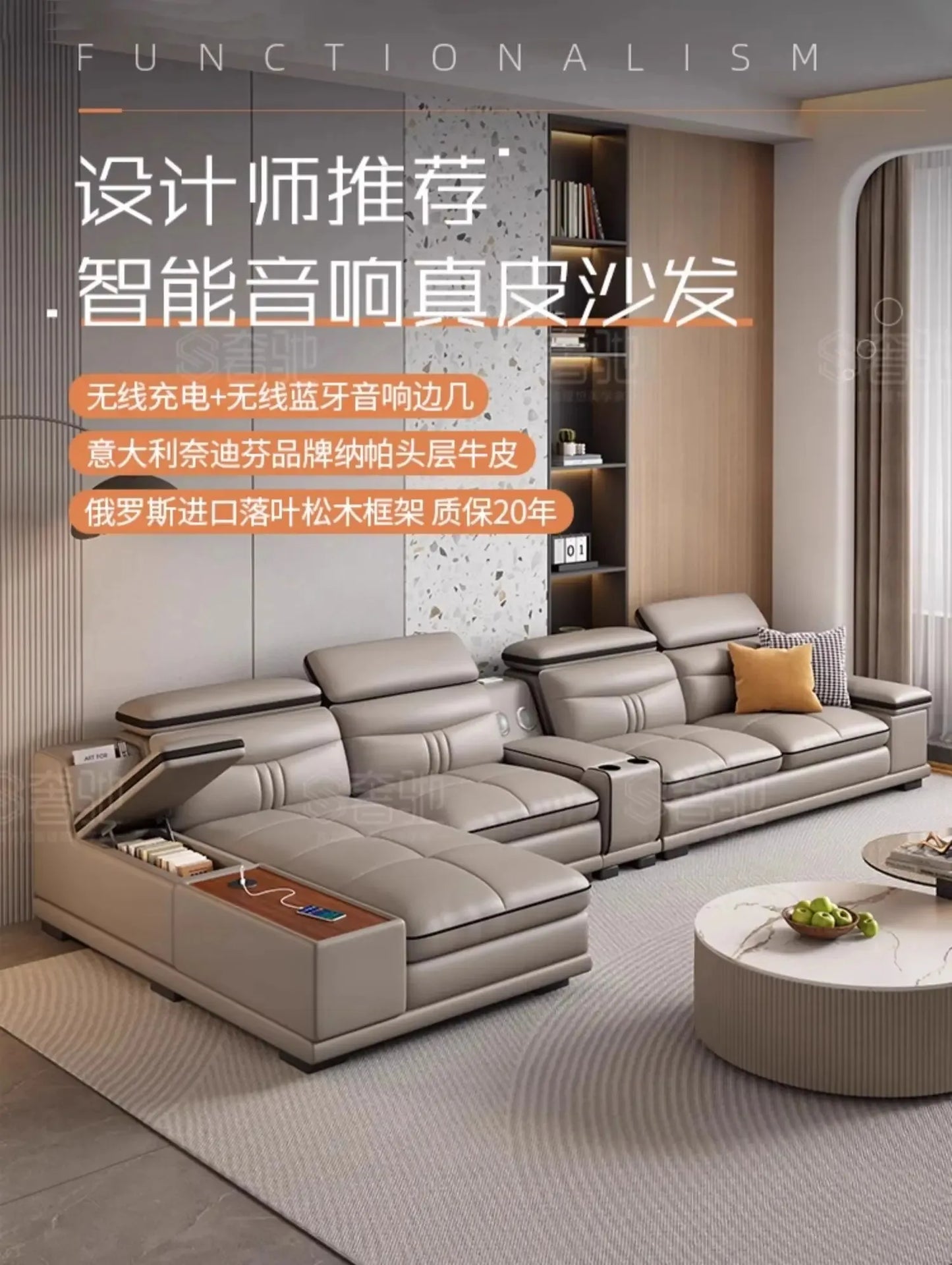 Cozy Genuine Leather Sofas Fancy Living Room Reclining Italian Sofa Modern Luxury Divani Da Soggiorno Apartment Furniture