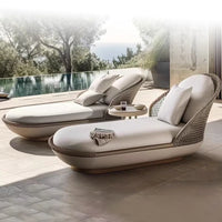 Cross-border hotel outdoor lounge chair beach chair sales department courtyard garden designer landscape sofa bed outdoor