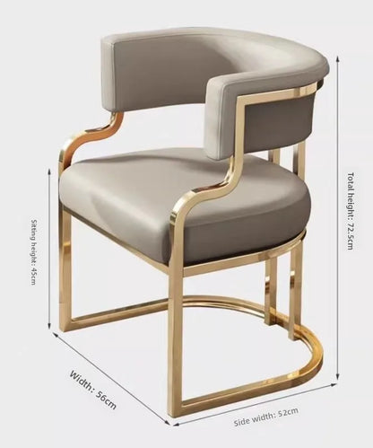 Modern Light Luxury Accent Chair Premium Dining Chair for Salon Reception Office Conference Hotel Lounge Makeup Nail Studio