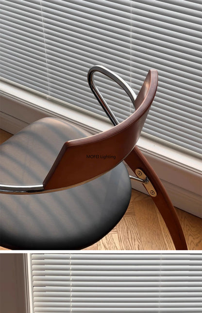 Antique Danish Designer Dining Chair Retro Simple Household Solid Wood Backrest Armchair Net Red Coffee Shop Leisure Chair