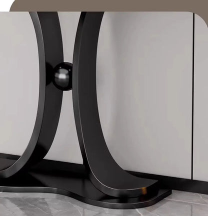 Light luxury entrance table New Chinese  table against the wall Living room Semicircular